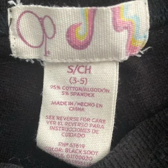 Op black cotton shorts, size 3 to 5 - Picture 2 of 2